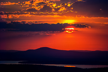 AM-LA-24         Sunset At Cadillac Mountain, Acadia National Park, Maine