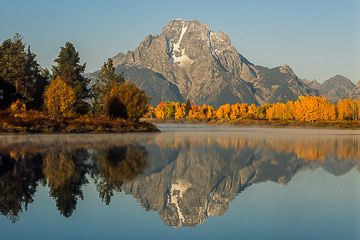 AM-LA-011         Fall Reflections At Jackson Lake, Grand Teton NP, Wyoming
