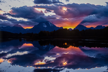AM-LA-016         Sunset At Jackson Lake, Grand Teton National Park, Wyoming