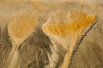 Sand designs from a beach in southeastern Bahia, Brazil